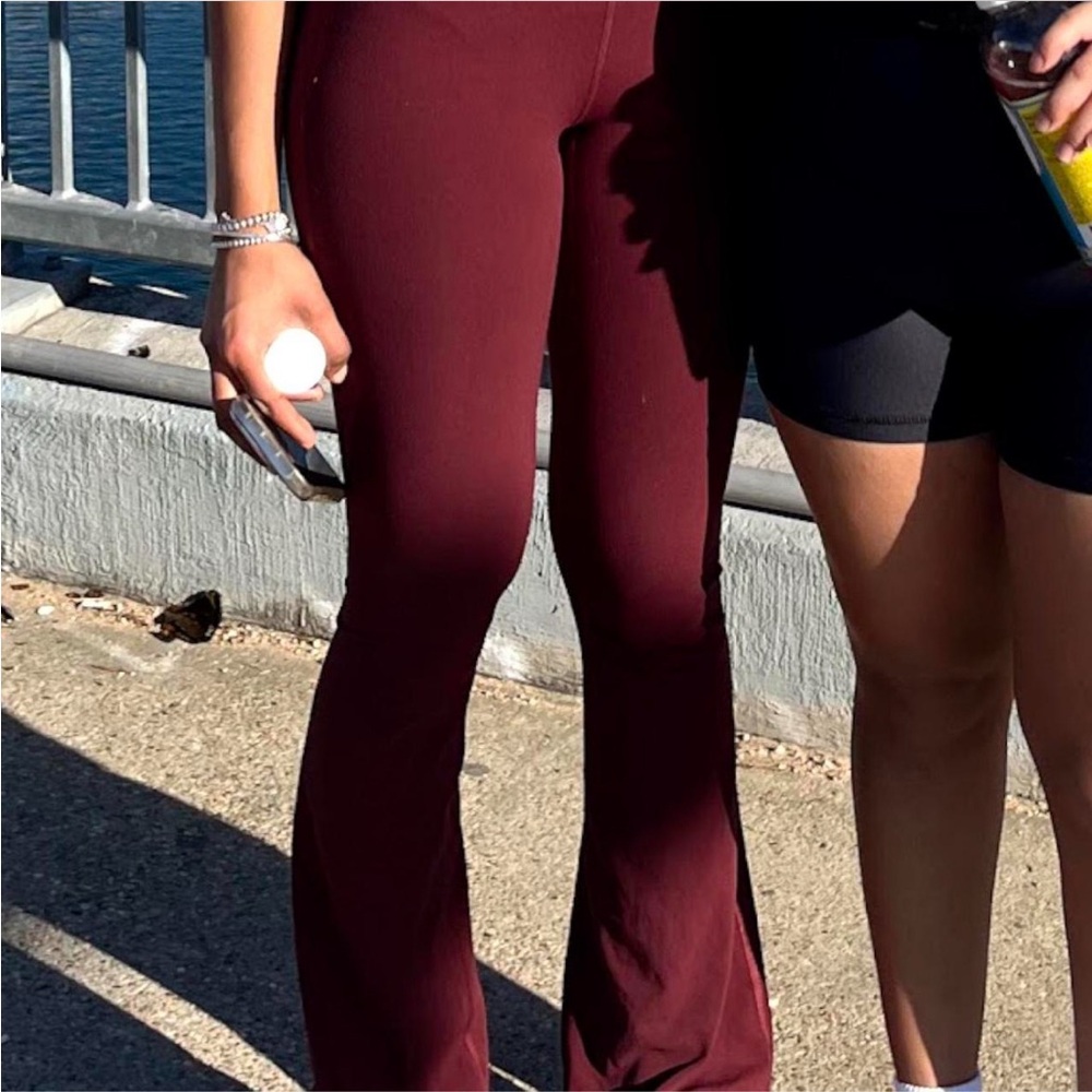Lululemon Burgundy Flared Pants